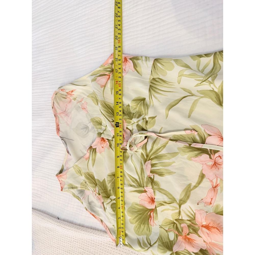 Hilo Hattie Hawaiian Original Floral Midi Dress Pink Hibiscus Tropical Large Y2K - Picture 7 of 9